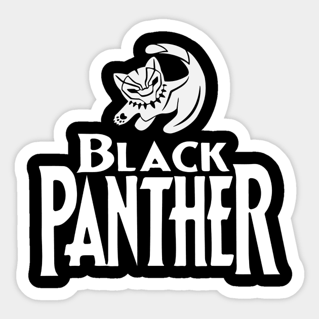 Black Panther , White Version Sticker by noviyani